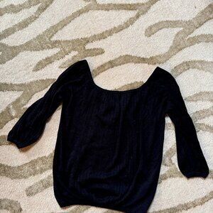 Club Monaco Black light weight knit 3/4 length sleeve - Small Size